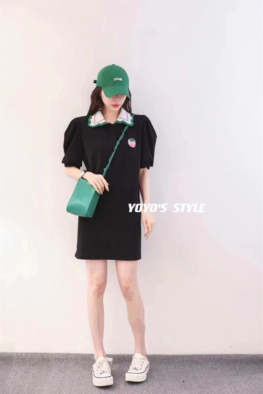 [yoyo's] Korean versatile strawberry print dress 8510# XYY