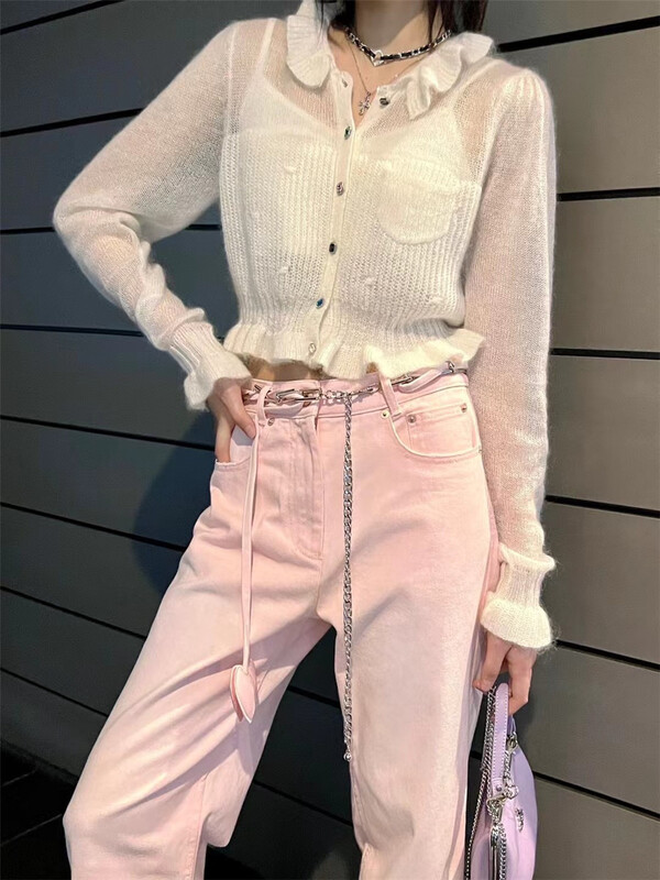 goods in stock! [m.zz] simple fashion retro skinny jeans (with waist rope) 8712# LSW
