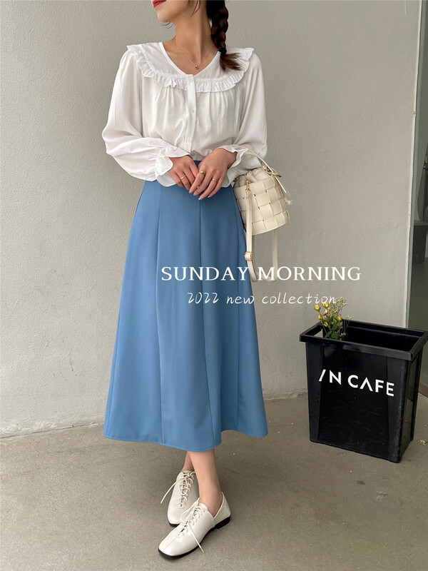 [morning] Korean style solid color skirt 8819# ZSY