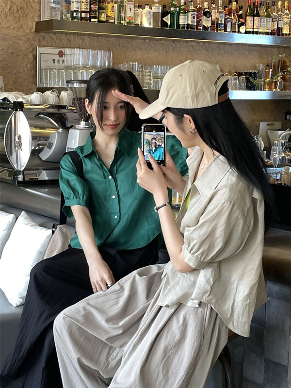 [clean space] Korean fashion bubble short sleeve shirt 27772# CLS