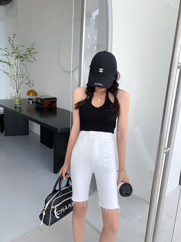 [JFT] Korean style simple slim fit five point denim shorts j5537# CLS