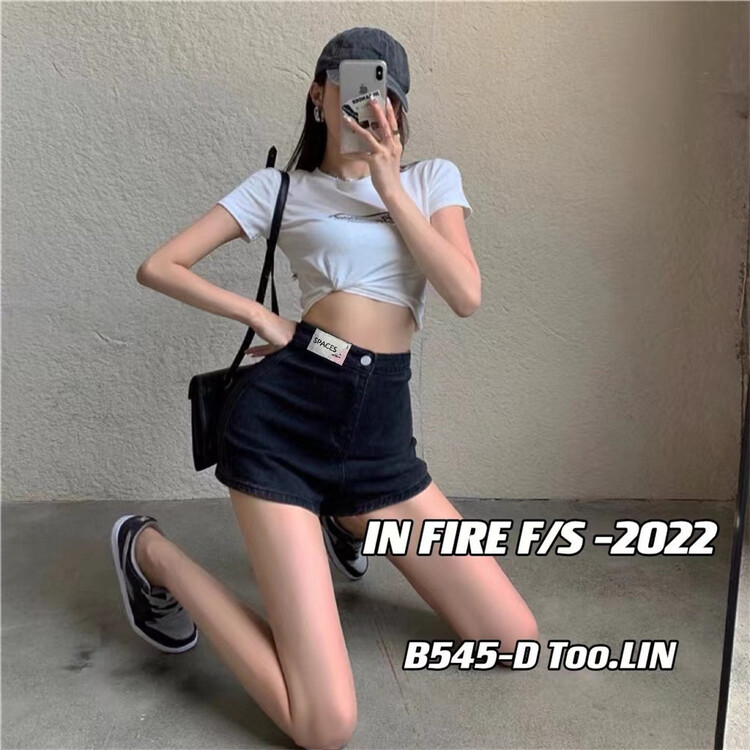 初夏上新!【DTOO.LIN】韓版水洗百搭牛仔短褲  HY262#  OZQ