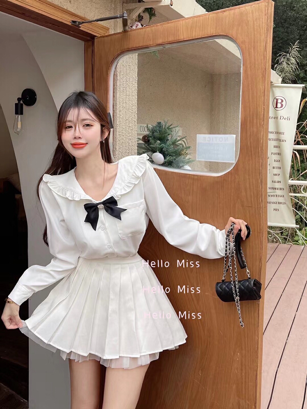 早春上新!【HELLO MISS】簡約百搭壓褶半身裙(不含搭配)  YS1-08#  PCZ