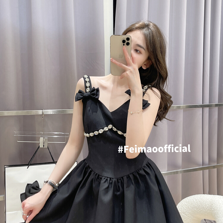 [Feimao Philippine cat] Korean suspender Diamond Dress ym-9670# LSL