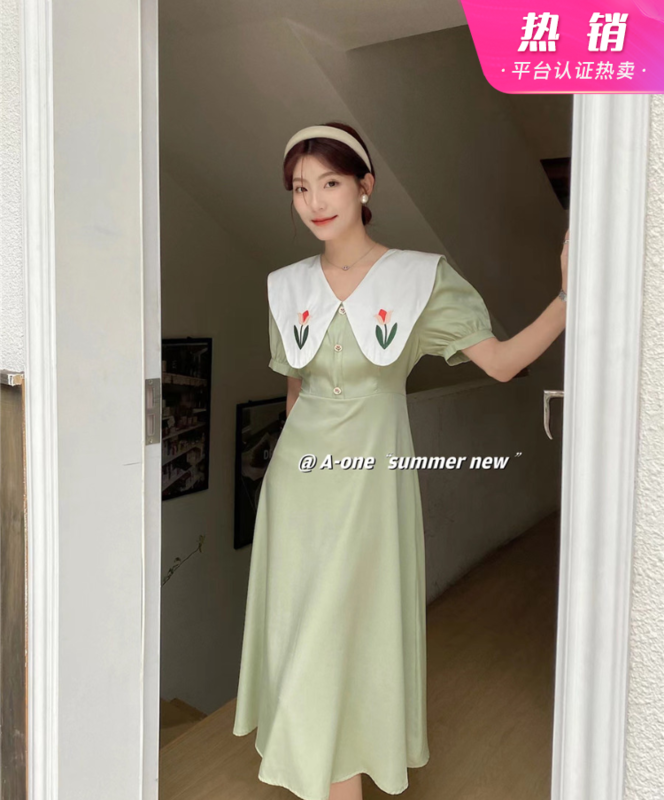 [A-One] Korean Ladies' large lapel dress 22161# hjy