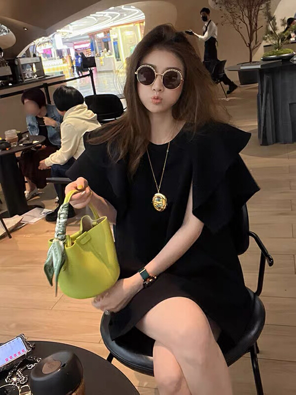 [Kiki studio] retro fashion versatile dress 5889# hjy