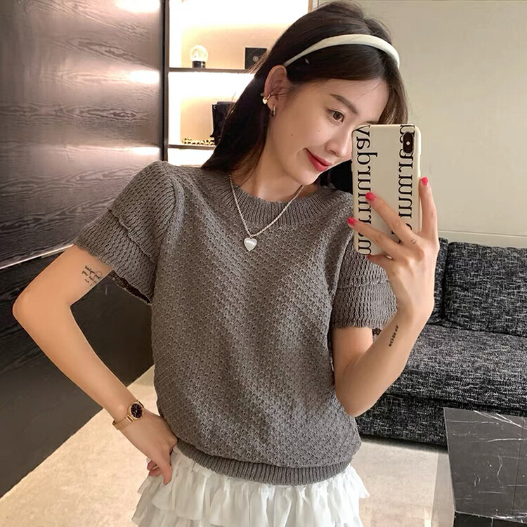 [salmoka] design sense solid color fashion sweater 5021# lwy