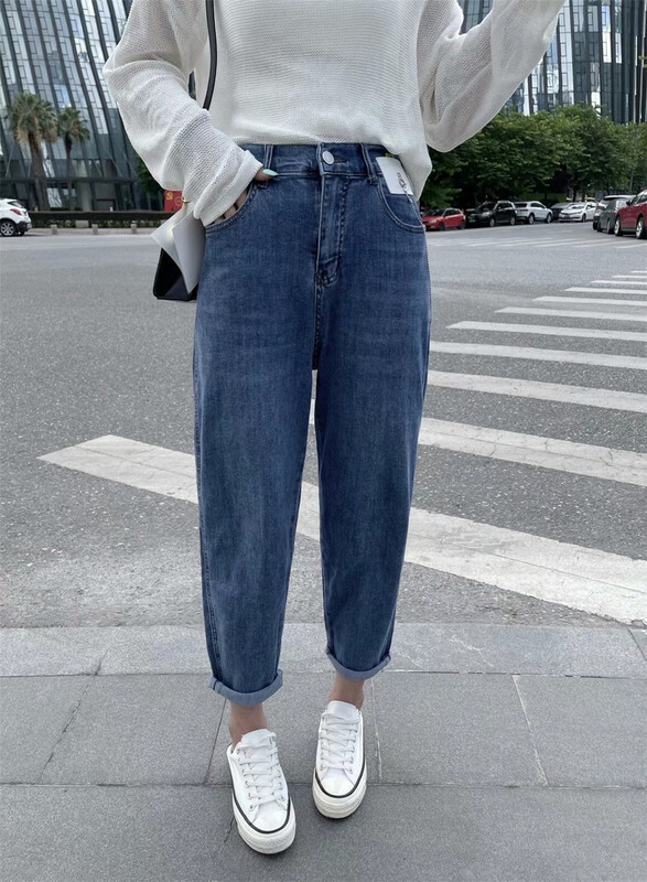 Original price 78.00! [M8 denim] fashion slim loose jeans (with removable decoration) s51802-2# LSL