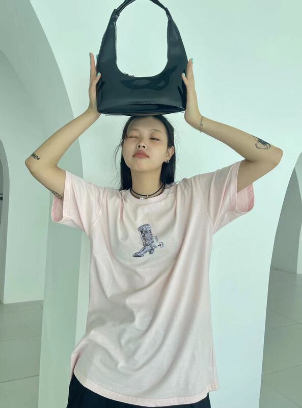 New year in early spring! [ecru] graphic print loose short sleeve T-shirt s1108# zxl