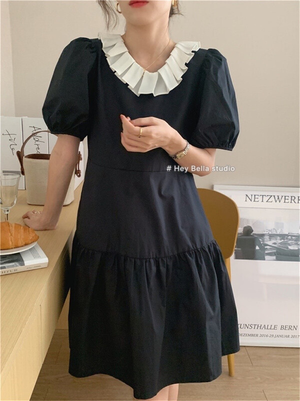 goods in stock! [hey Bella] slim lady temperament color matching dress ys1-1279# ll