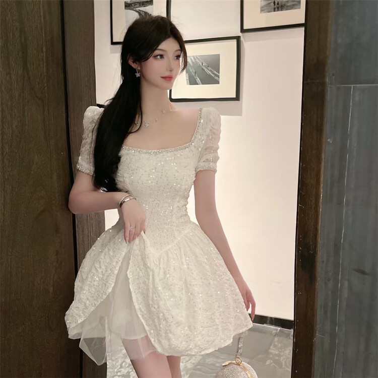 [red] little woman sexy short dress + versatile basic simple waist cover suit 3052-3065# JJ