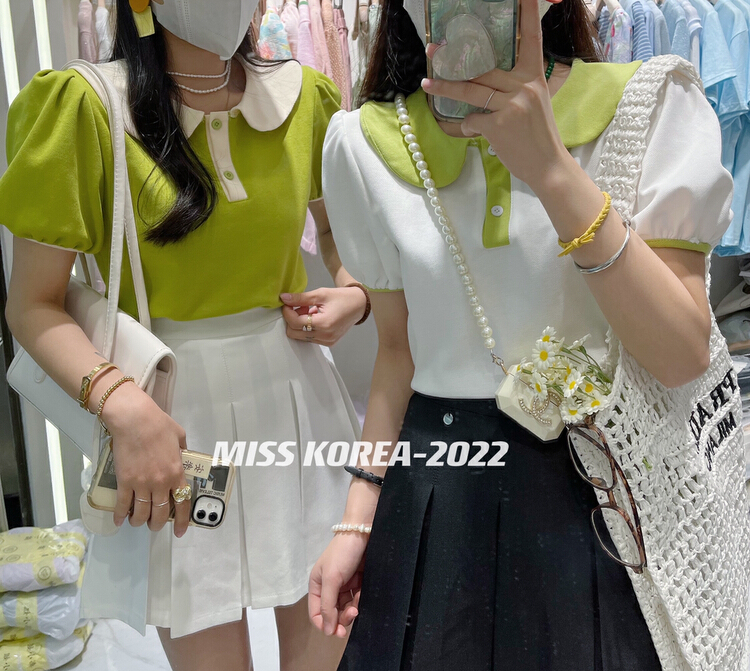 [Miss Korea] aging baby collar pullover shirt 6681# HBx