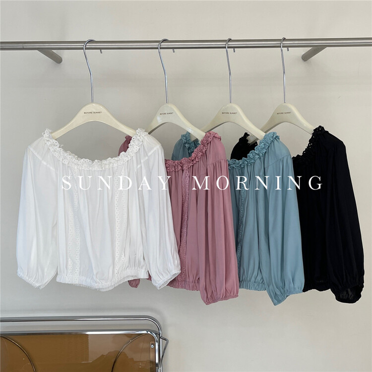 [Sunday morning] one shoulder simple and comfortable small shirt ys1-9120# zjy