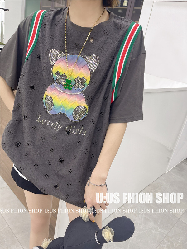 [UUS] color matching comfortable Korean Short Sleeve T-shirt (T-shirt only) 222809# hyy