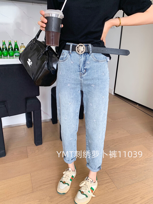[YMT] Korean fashion versatile jeans (with belt) 11039# CLS