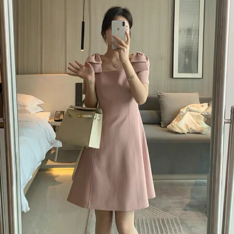 [LML] Lady Elegant Dress (non detachable bow) 9568# ozq