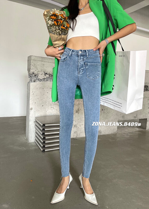 New year in early spring! [zona] basic versatile solid jeans 8489# ozq