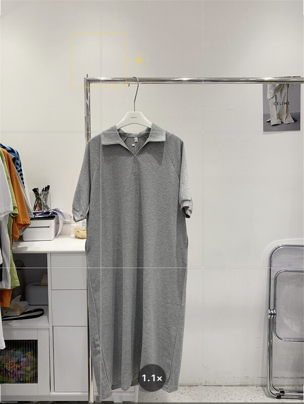 "SEVEN 7" solid color polo collar pullover dress 006# WTT