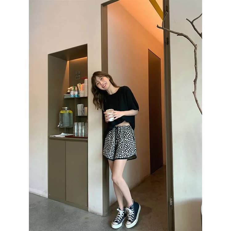 [MS studio] small fresh print age reducing casual shorts 8222# PCZ