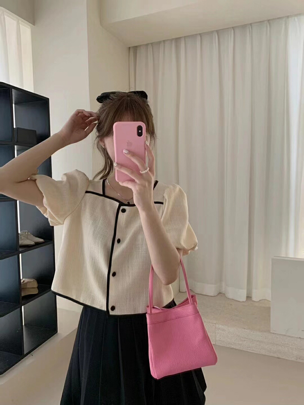 New in early summer! [tototellme] Korean fashion color contrast shirt 23176# HBx