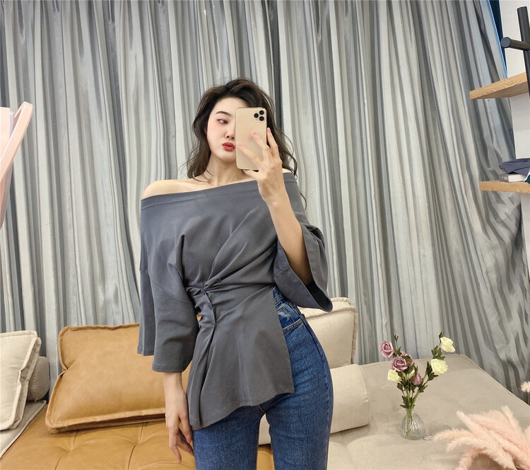 New in early summer! [sister] irregular design fashion short sleeve T-shirt ys4-226# ozq
