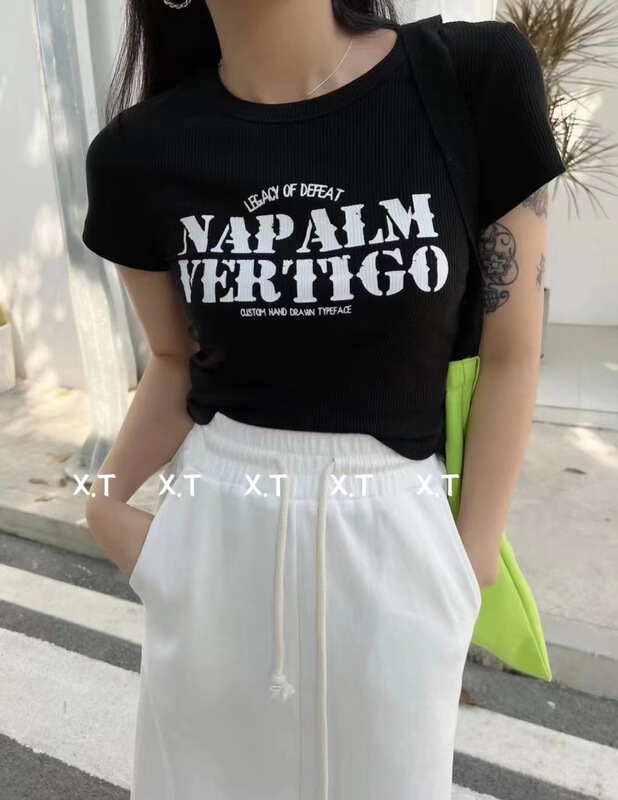 [XT] round neck letter fashion shirt ys1-606# ll