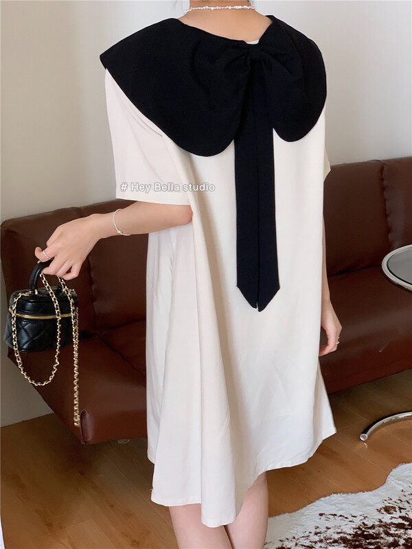 [hey Bella] doll neck lady dress 1520-1# ll