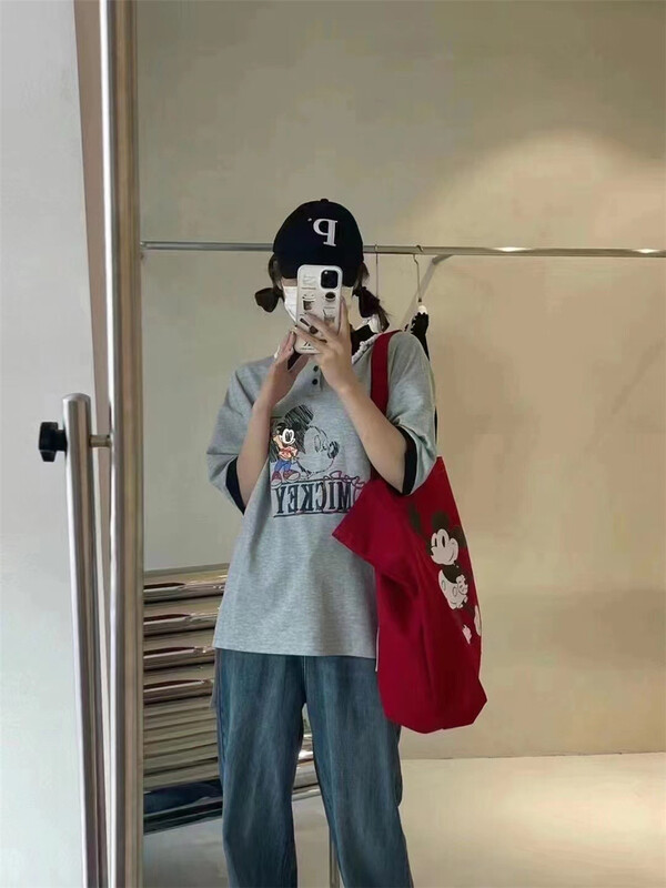 [an studio] Korean casual cartoon short sleeve T-shirt 8757# ll