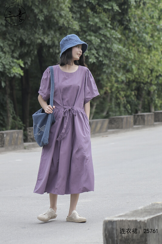 [original of three plain clothes] simple temperament casual dress 25761# XYJ