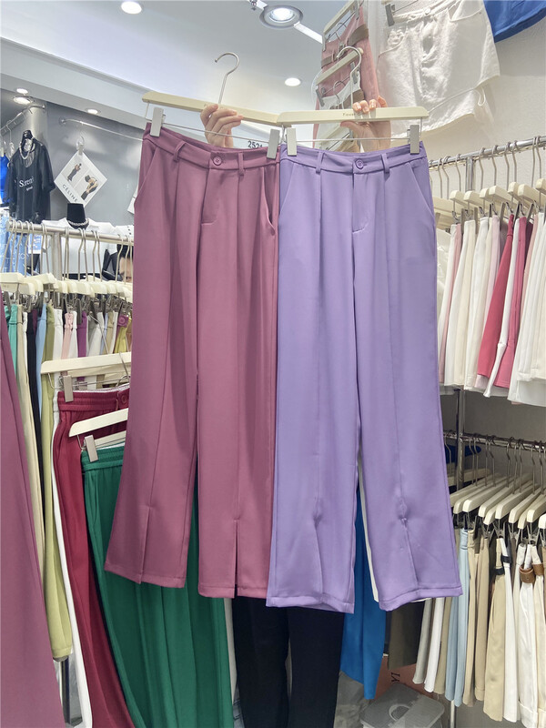 New in early summer! [flower girl] simple and versatile design split pants ys1-912# CLS