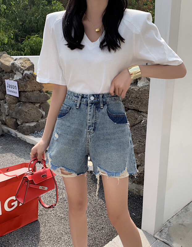 [JFT] Korean fashion versatile denim shorts j3711# CLS