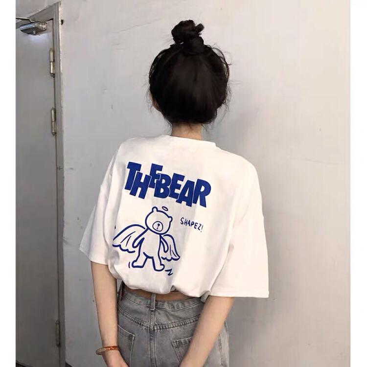 New in early summer! [ziyijia] simple back printed short sleeve T-shirt 0145# WTT