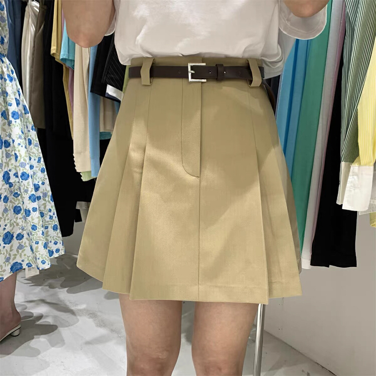New in early summer! [love in clothes] high waist slim fashion versatile skirt (with belt) 6625# Cl