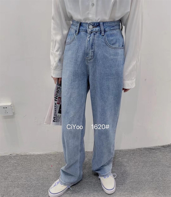 New year in early spring! [grapefruit] high waist straight tube comfortable jeans 1620# hjy