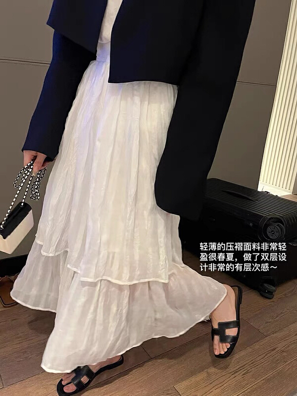 goods in stock! New in early summer! [Dai Dai] Korean summer double layer cake skirt 1878# HBx