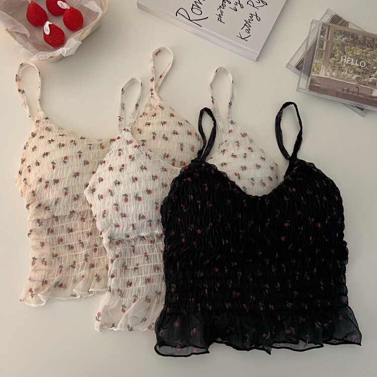 [KD] chic mesh broken flower comfortable back underwear 455# hjy