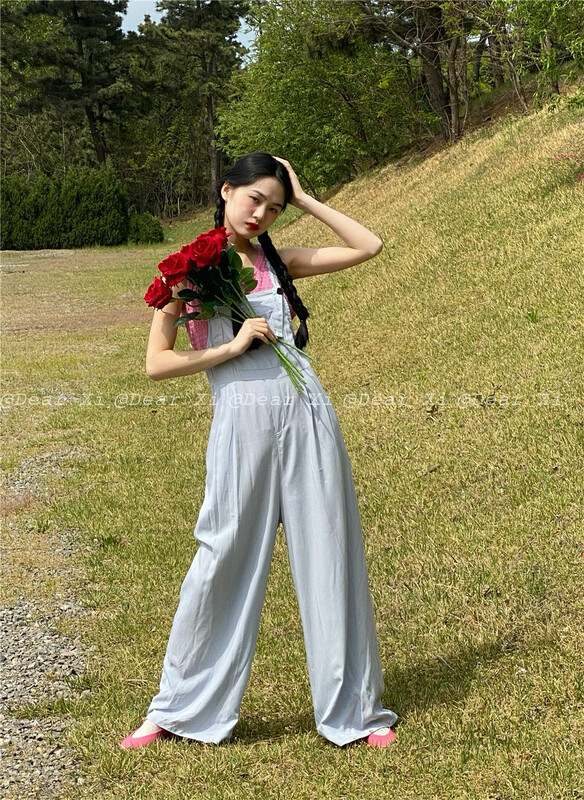 Live broadcast ⑬! [far. Xi] simple, light and familiar style thin suspender pants (excluding inner layer) 26602# LSW