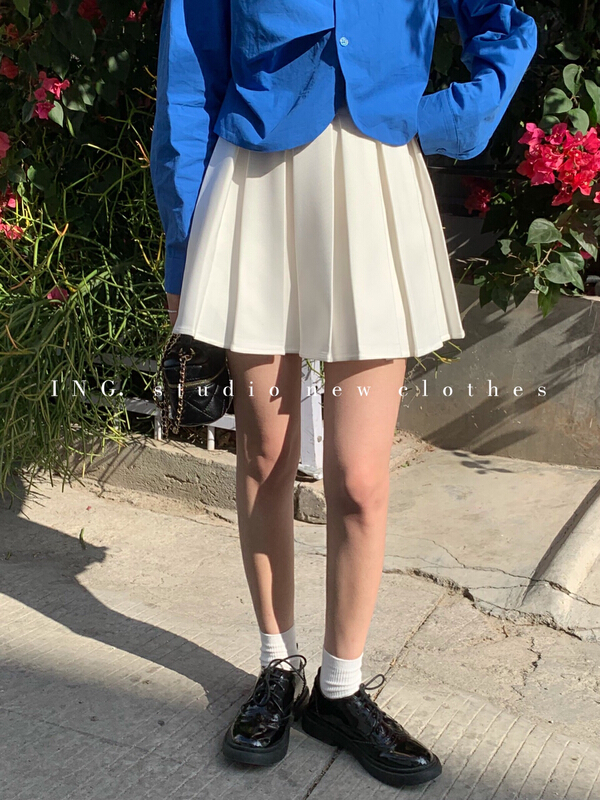 goods in stock! New year in early spring! [ing] high waist slim A-line pleated skirt ing-7412# ZSY