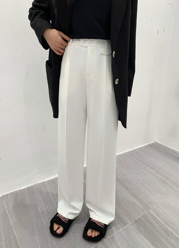 New in early summer! [DCT] simple solid color wide leg trousers 093# WPL