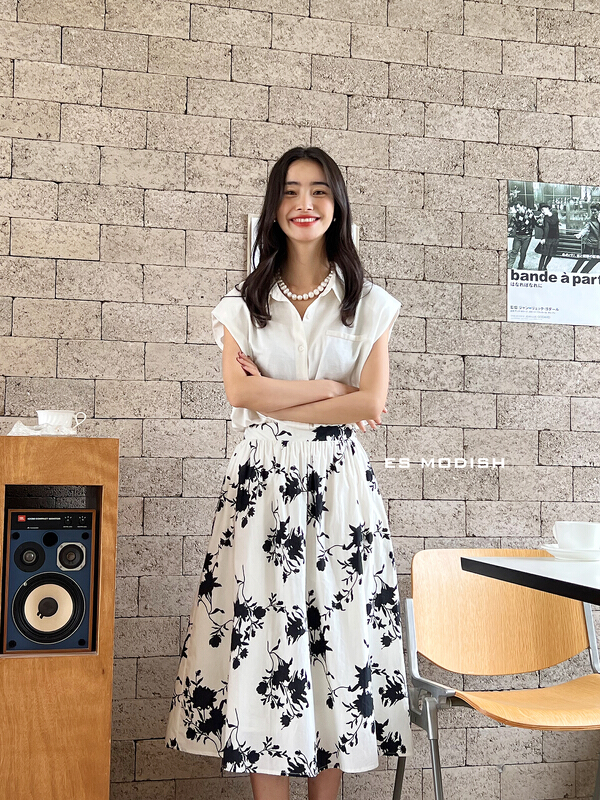 [es modish] Korean casual versatile shirt bl1659# XYJ