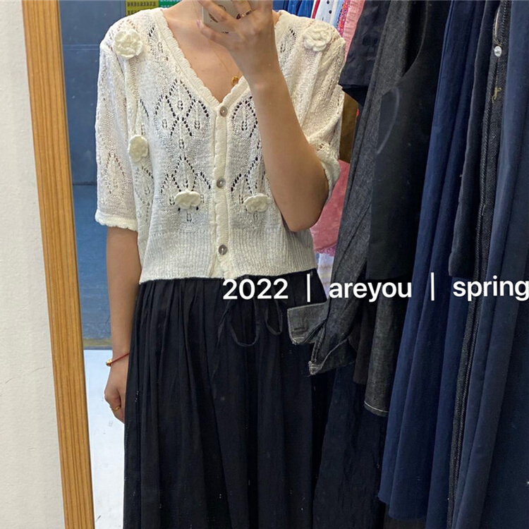 [are you] Korean V-neck fashion knitted cardigan ys1-819# ll
