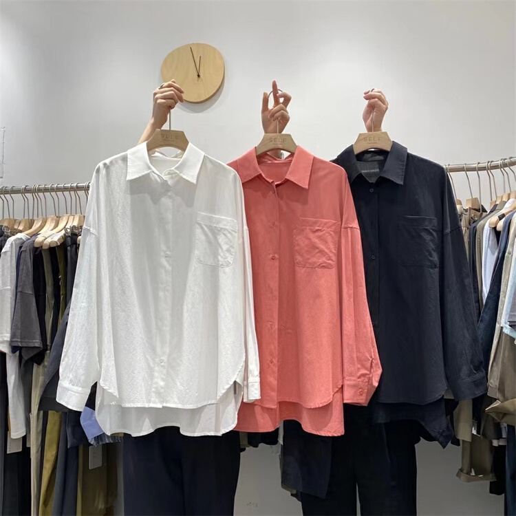 Original price 77.83! [self] Korean version versatile solid color shirt 5918# zyh