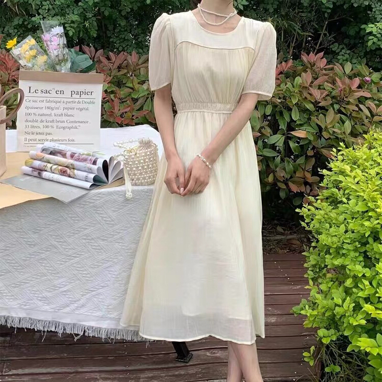 [twins] French Hepburn style waist closing temperament advanced dress 8859# hjy