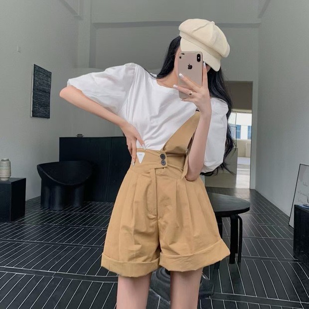 現貨!初夏上新!【JUN.T】高級感小香風上衣+舒適背帶短褲套裝  5812#  PCZ
