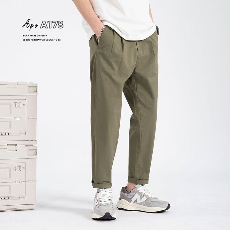 New year in early spring! [apo] simple and fashionable high waist casual pants (with waist rope) a178# ZZL