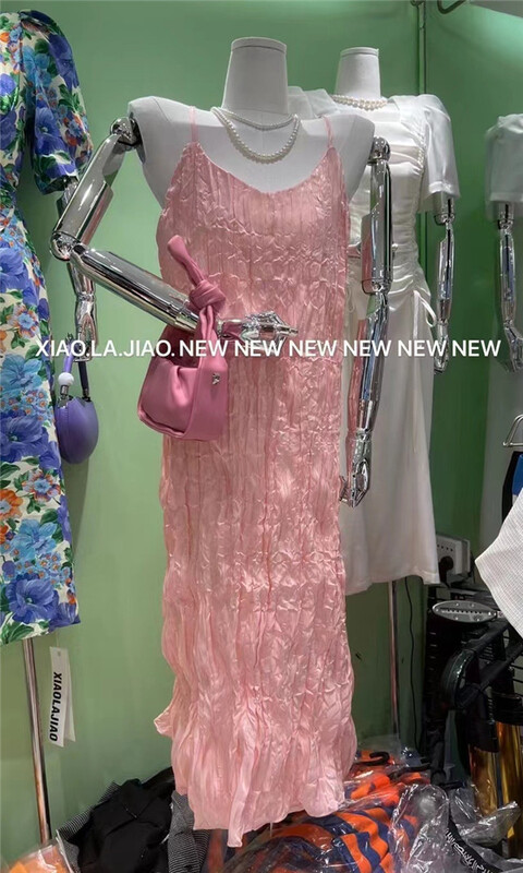 [pepper] thin and versatile pleated suspender dress 633# PCZ