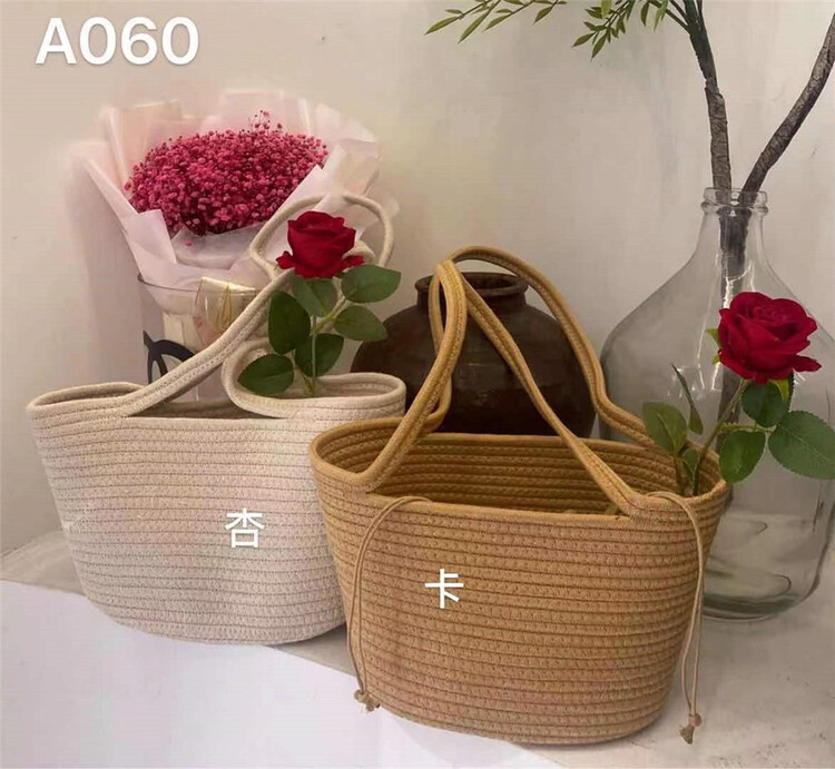 New in early summer! [misslan] large capacity woven vegetable basket handbag a060# XJ