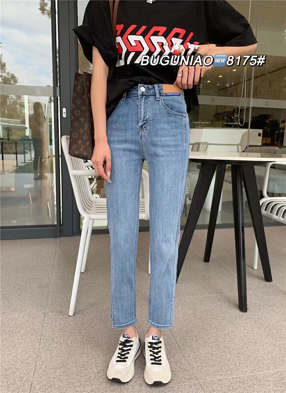 Early spring! [cuckoo] design sense, personality, slim straight jeans 8175# WTT
