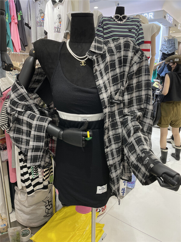 [goblin] casual Plaid loose long sleeve shirt 9389# lwy