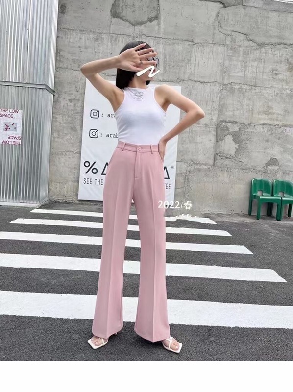 goods in stock! New year in early spring! [chenru] Korean version solid color loose trousers 2929# hjy